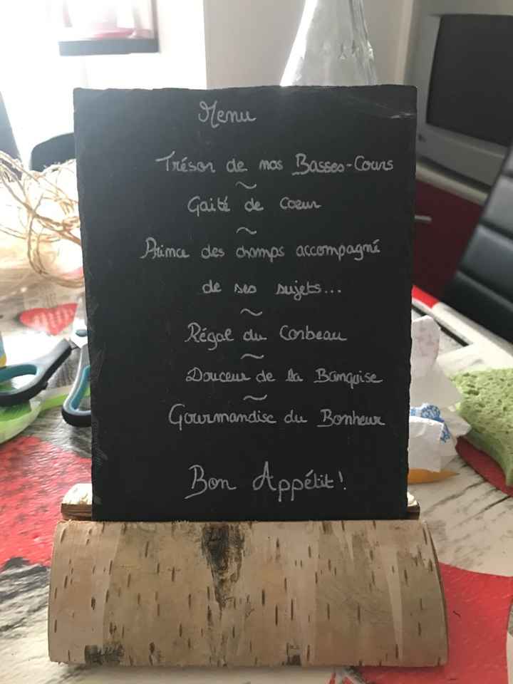 Menu de mariage - 1