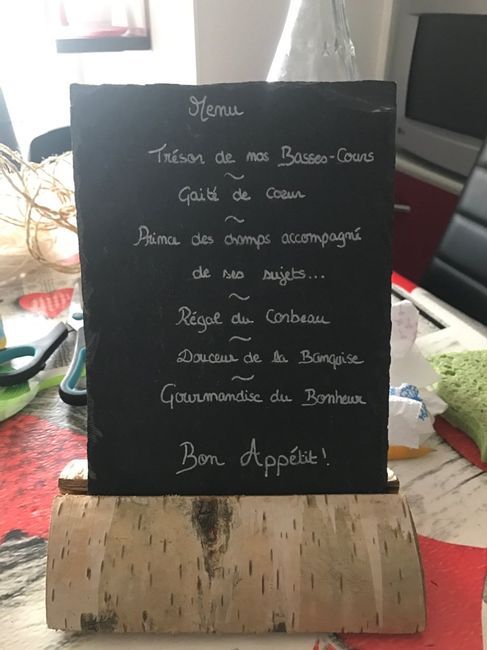Menu de mariage - 1