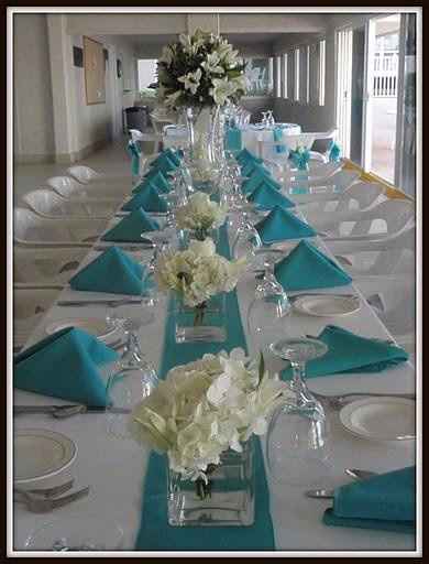 Deco turquoise blanc