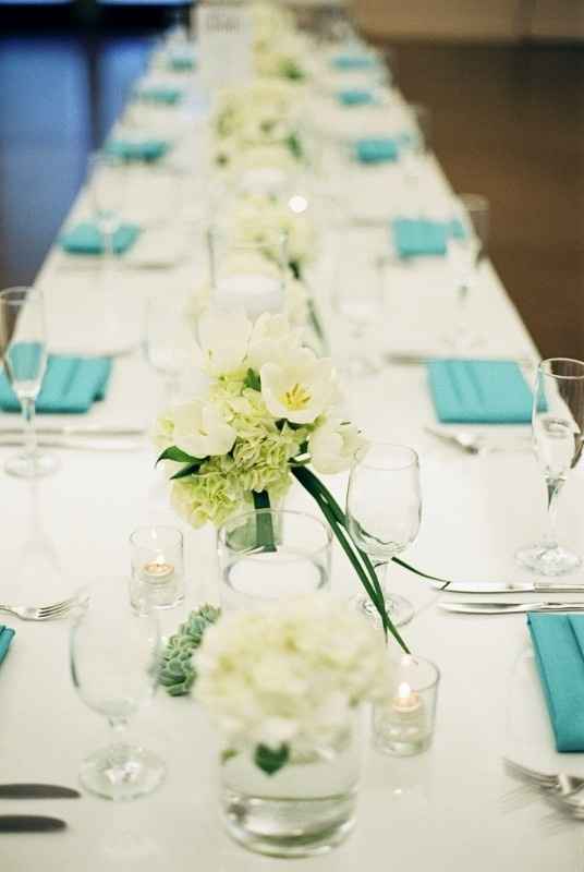 Deco turquoise blanc