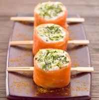 bouchée saumon fumé chevre pomme