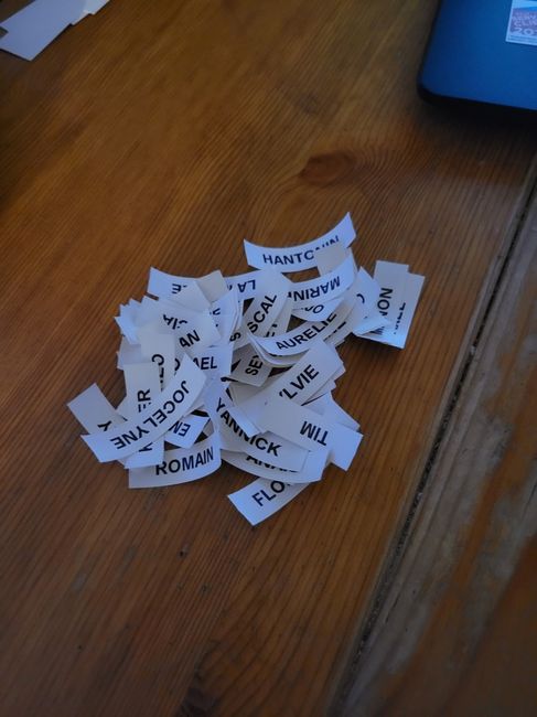 Tombola des mariés + étiquettes prénom 3