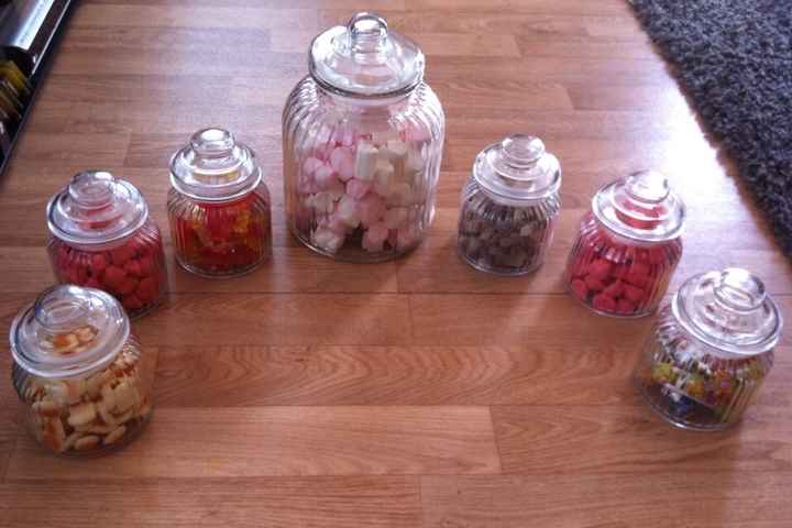 Préparation candy bar - bonbonnière 