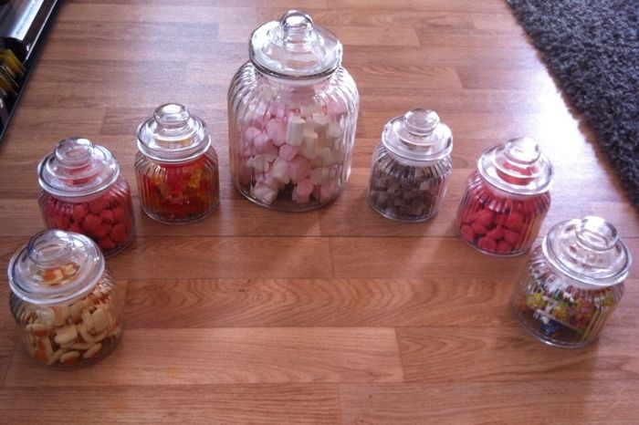 Préparation candy bar - bonbonnière 