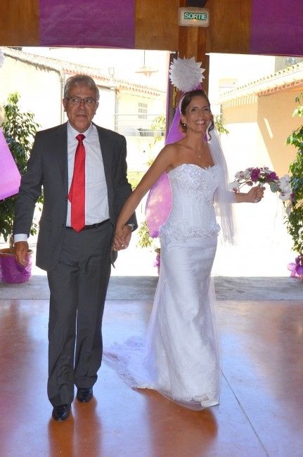 l'entrée avec mon papa