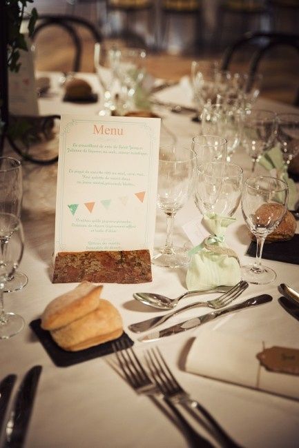 déco de table et menu