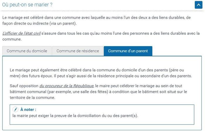 Où peut-on se marier?