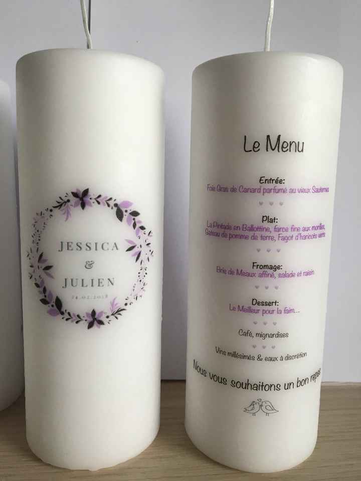  Mes bougies Menu et porte nom - 3