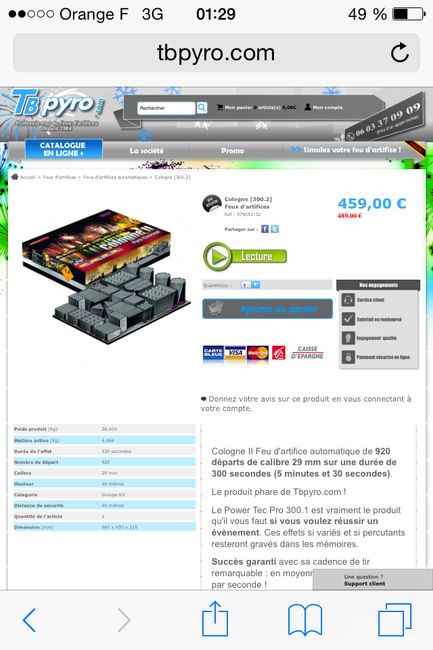 Feu d'artifice tout fait - 1