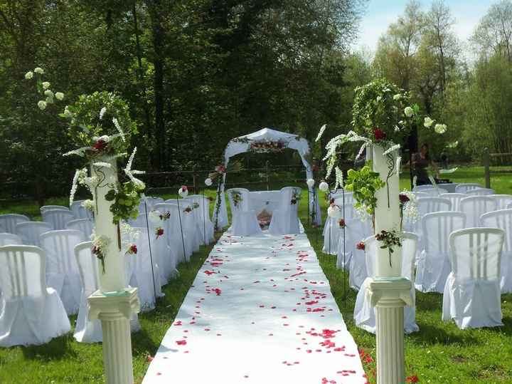 exemple d'installation pour une cérémonie d'extérieur