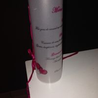 menu thème rose et blanc