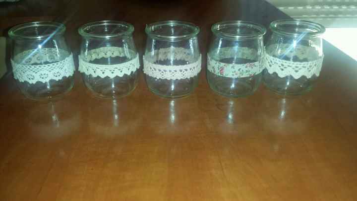 Customiser des pot de yaourt pour mettre des bougies - 2
