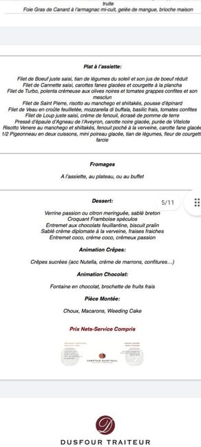 Budget moyen par personne traiteur Hérault - 3