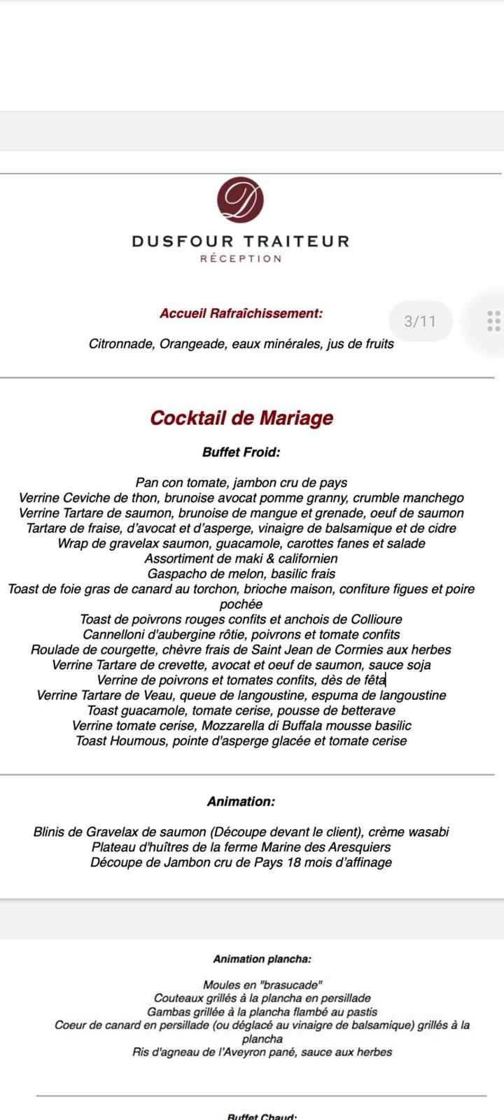 Budget moyen par personne traiteur Hérault - 1