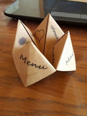 menu papier craft