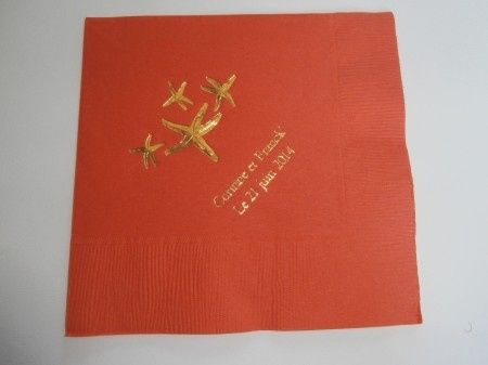 Mes serviettes de tables gravées