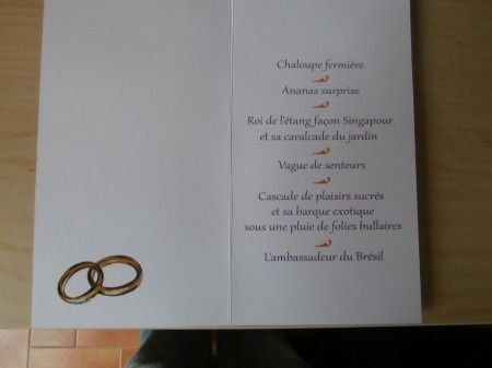 Menu vue intérieure