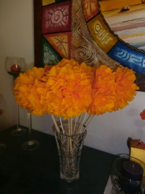 Mes fleurs en serviettes en papier