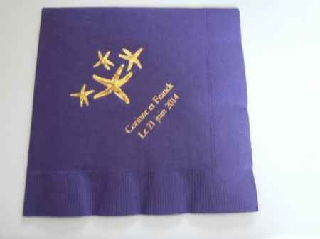 Mes serviettes de tables gravées