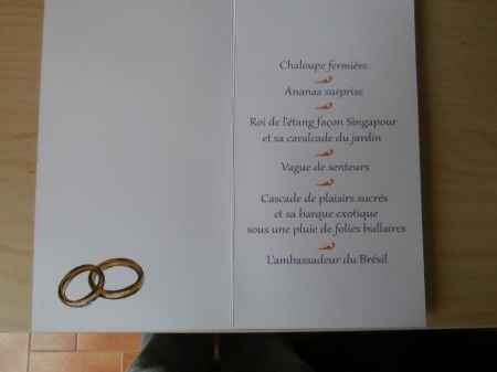 Menu vue intérieure