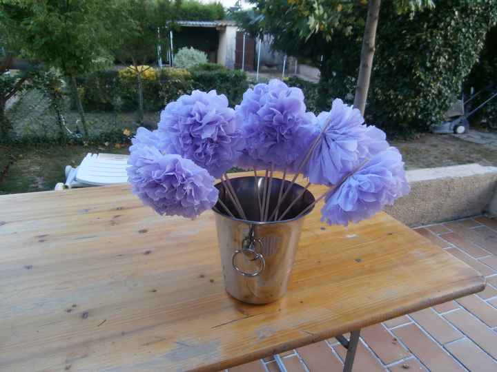 Mes fleurs en serviettes en papier