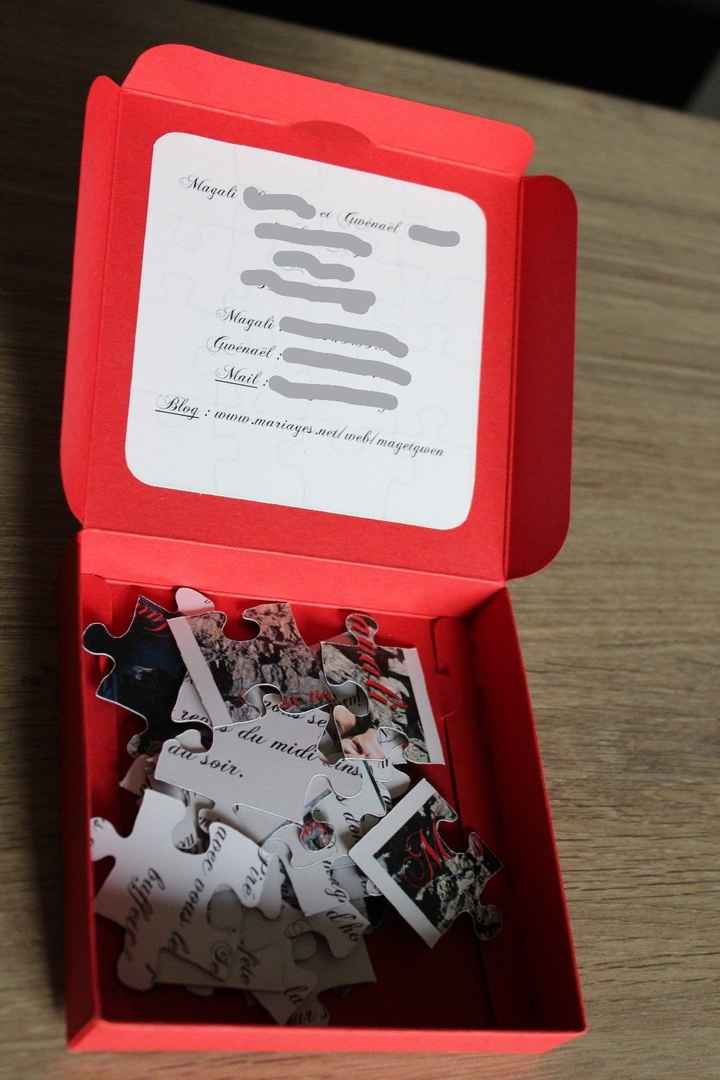 Intérieur boîte faire part