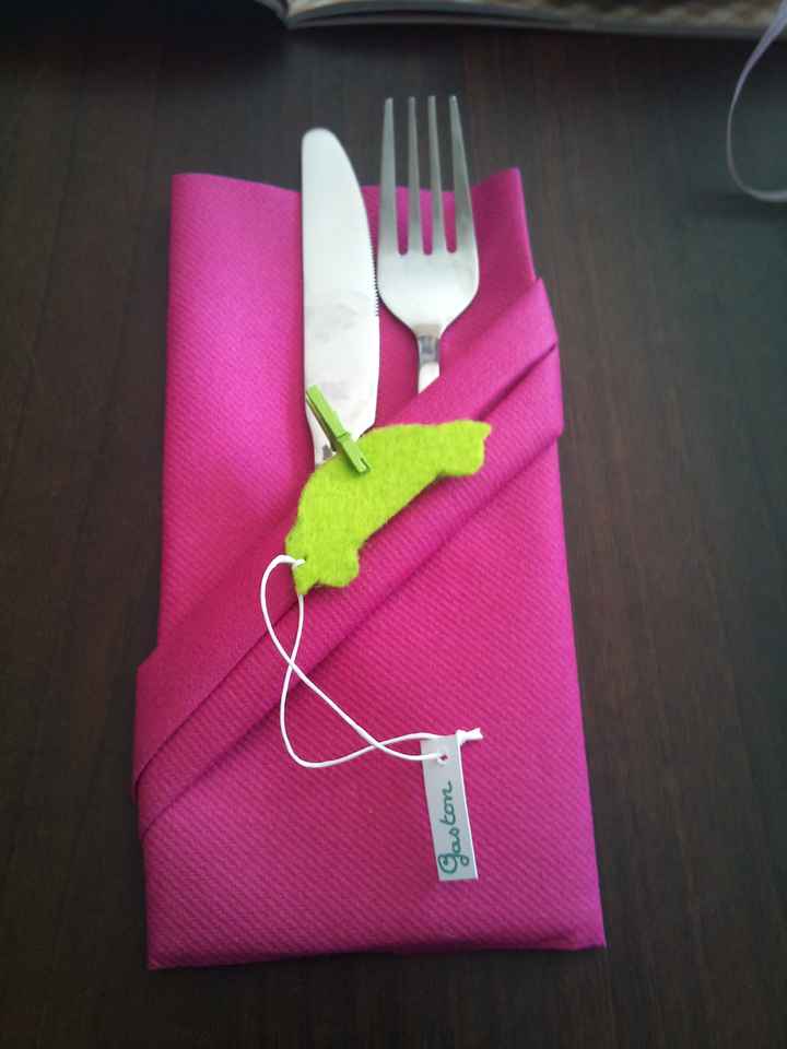 pliage serviette, avec marque place