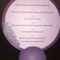 Menu à poser sur les tables 