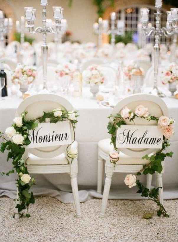Chaises des mariés
