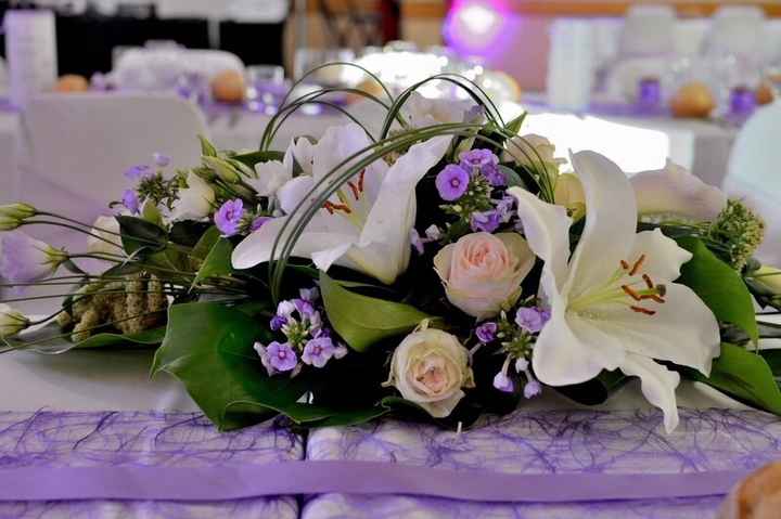 bouquet table mariés