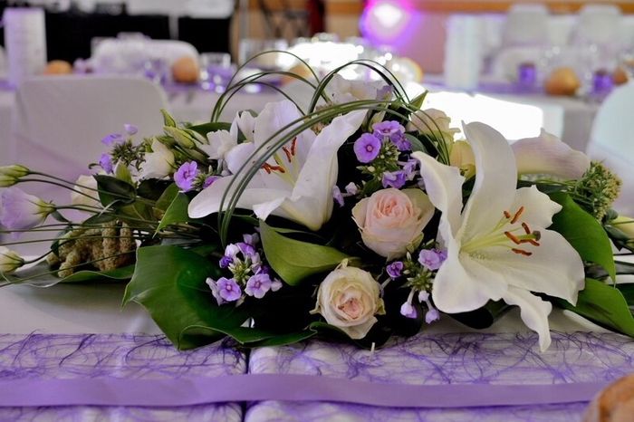 bouquet table mariés