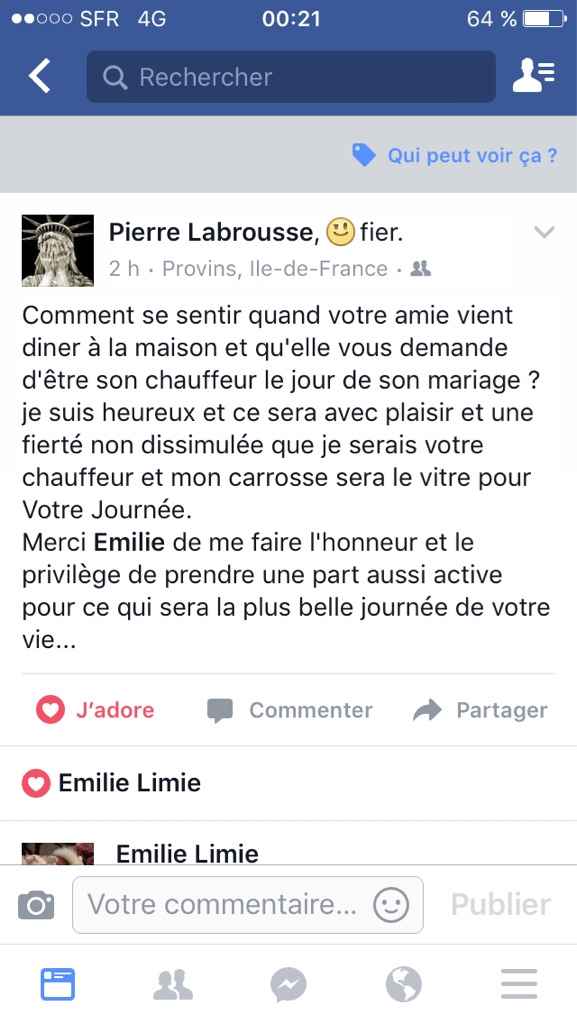 Ma demande de chauffeur - 1