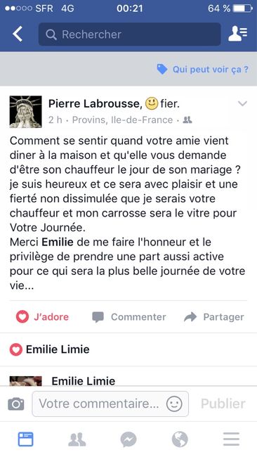 Ma demande de chauffeur - 1