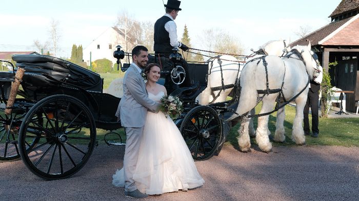 L'arrivée en calèche