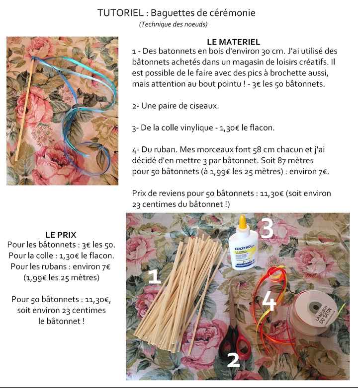 TUTORIEL Baguettes de cérémonie - PARTIE 1