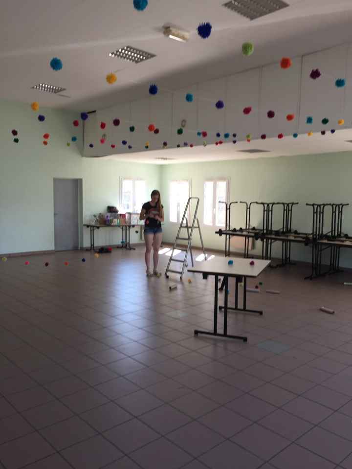 Installation des pompons