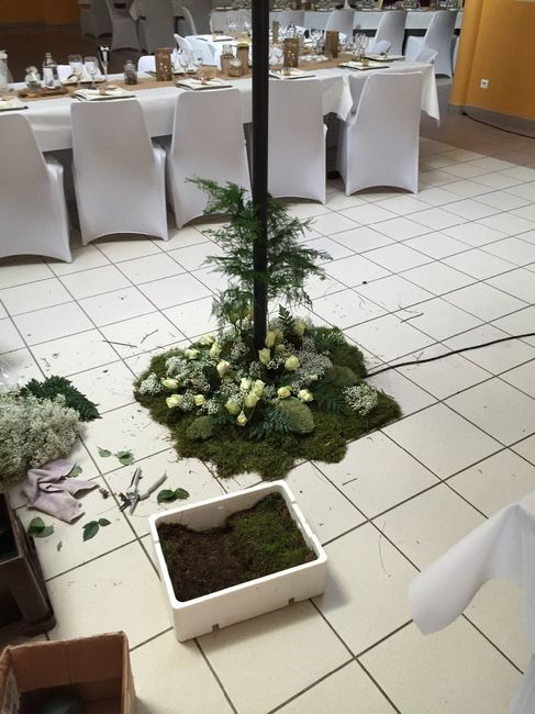 Mise en place des fleurs