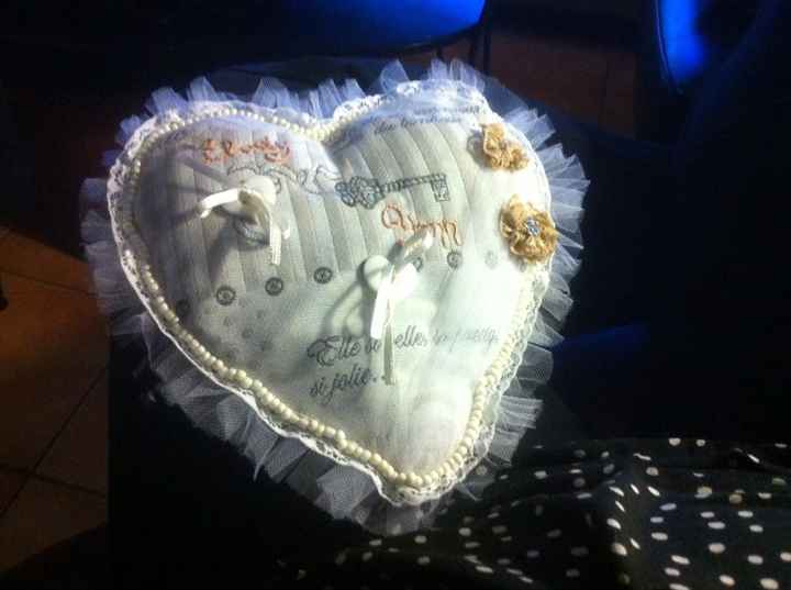 Notre coussin de mariage, made in ma maman ! - 1