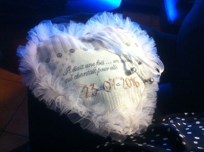 Notre coussin de mariage, made in ma maman ! - 2