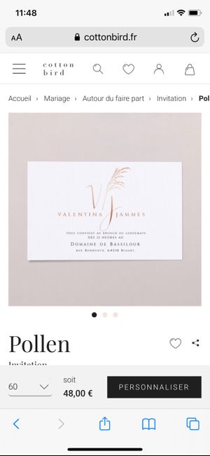 Faire part avec etiquettes à mettre Repas/vh/brunch 4