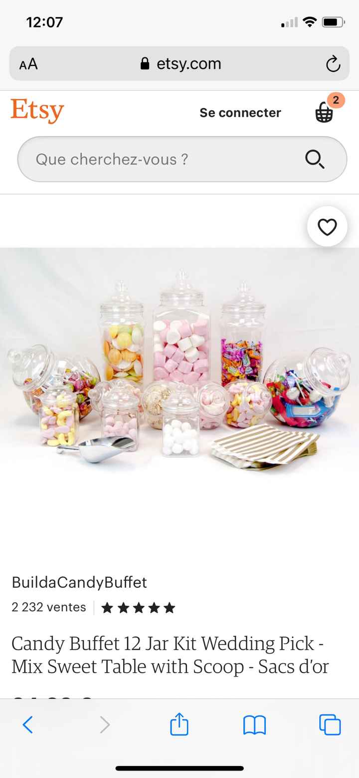 Contenants / bonbonnières pour un candy Bar - 1