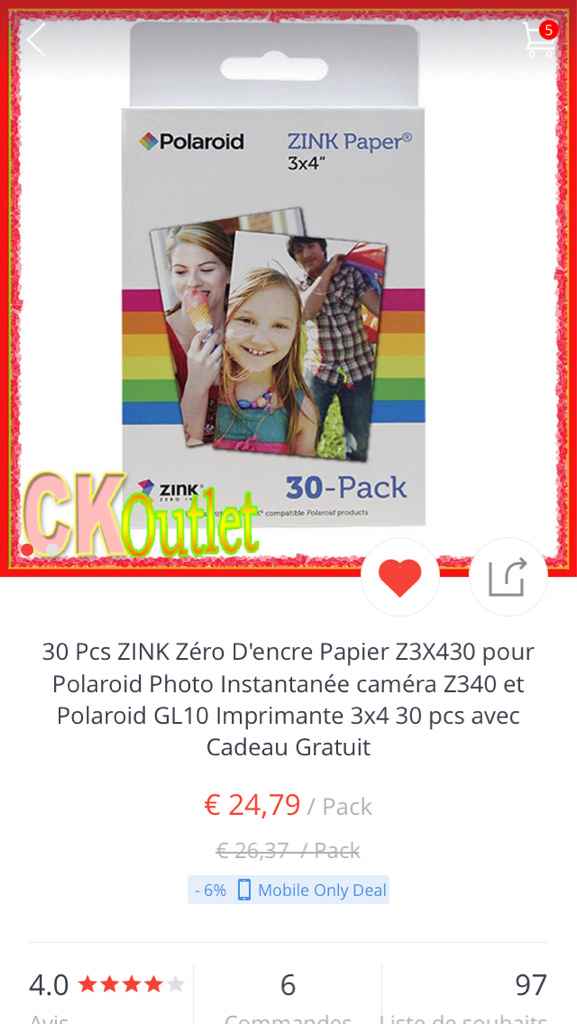 Polaroid z340 pour livre d'or - 2