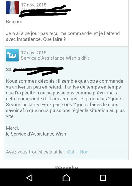 Achat sur wish - 1