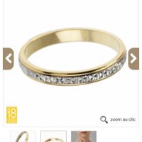 Alliance en or effet diamanté - 1