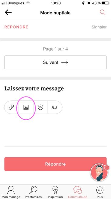 Comment publier une photo depuis l'application ? 4