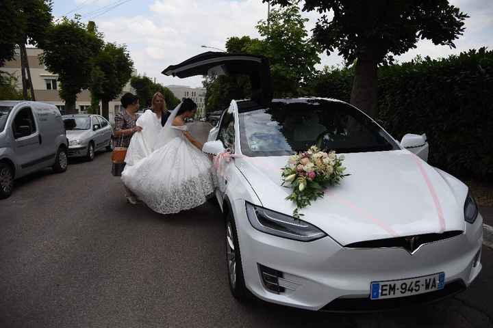 la voiture : Tesla modèle X.. en blanc donc ^^