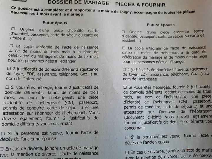 Justificatif de domicile mariage civil - 1