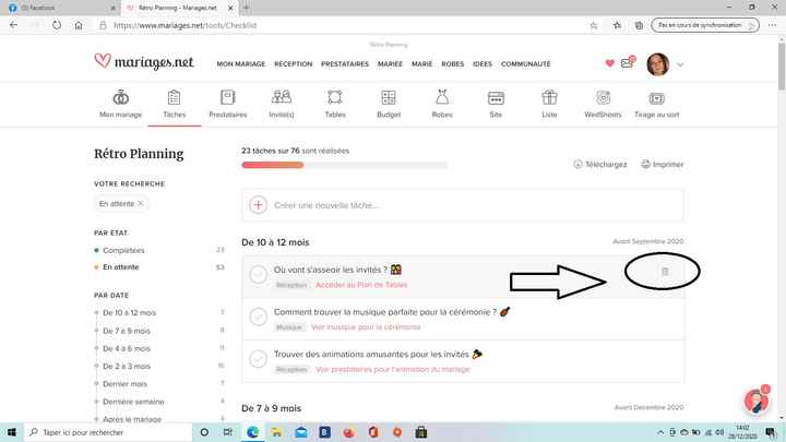 Supprimer une catégorie de prestataires - 1