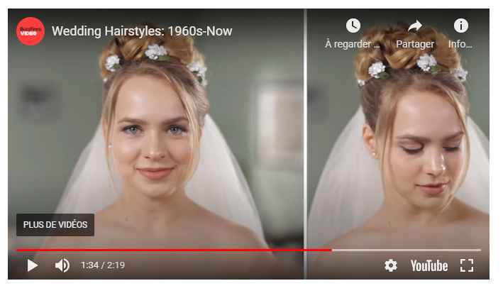 éVolution des coiffures mariage 1960.... - 1