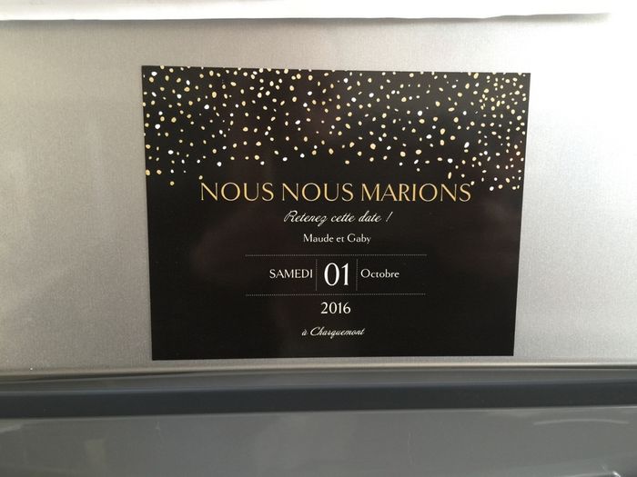 Aucune idée de save the date magnet... montrez moi les vôtre !!!!! help help - 1